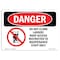 Signmission OSHA Danger Sign, 7" Height, 10" Width, Rigid Plastic, Do Not Climb Ladder Roof Access, Landscape OS-DS-P-710-L-2091 - alternate 1